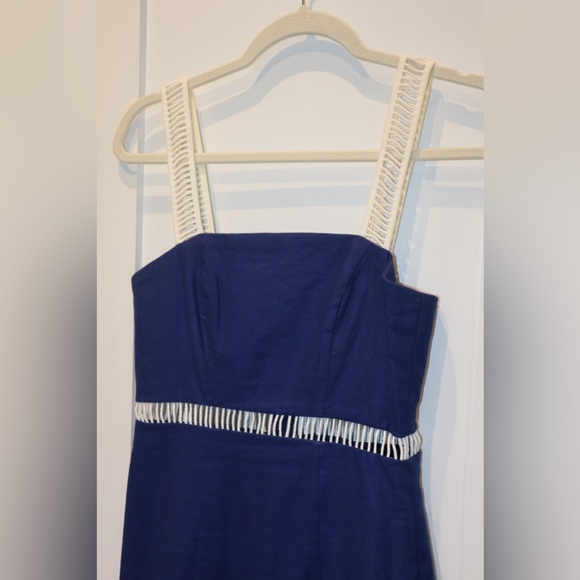 NWOT Staud Lychee Lace Eyelet-Trim Flounce Sheath Dress - Picture 4 of 5